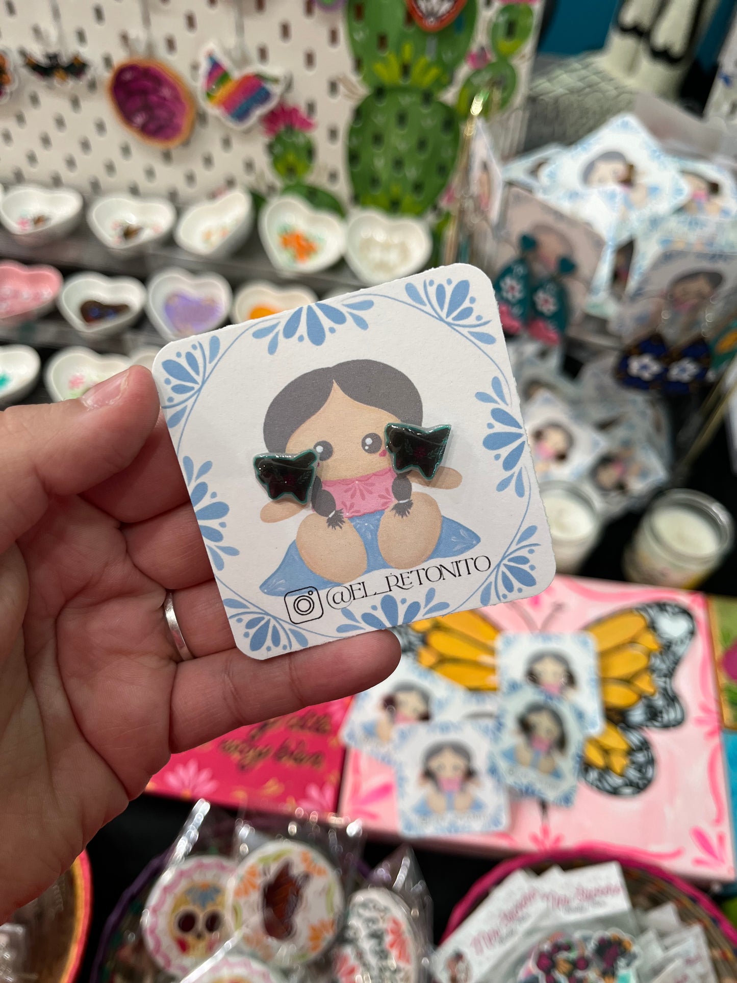 Molcajete stud earrings