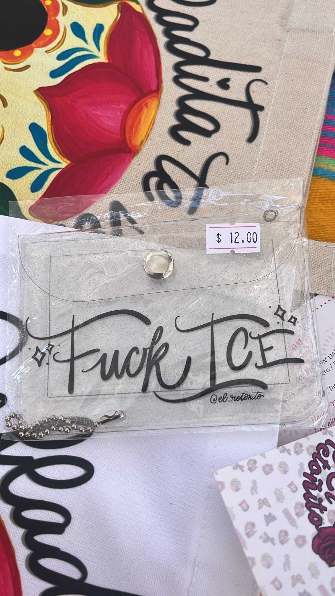 F ICE Glitter Wallet