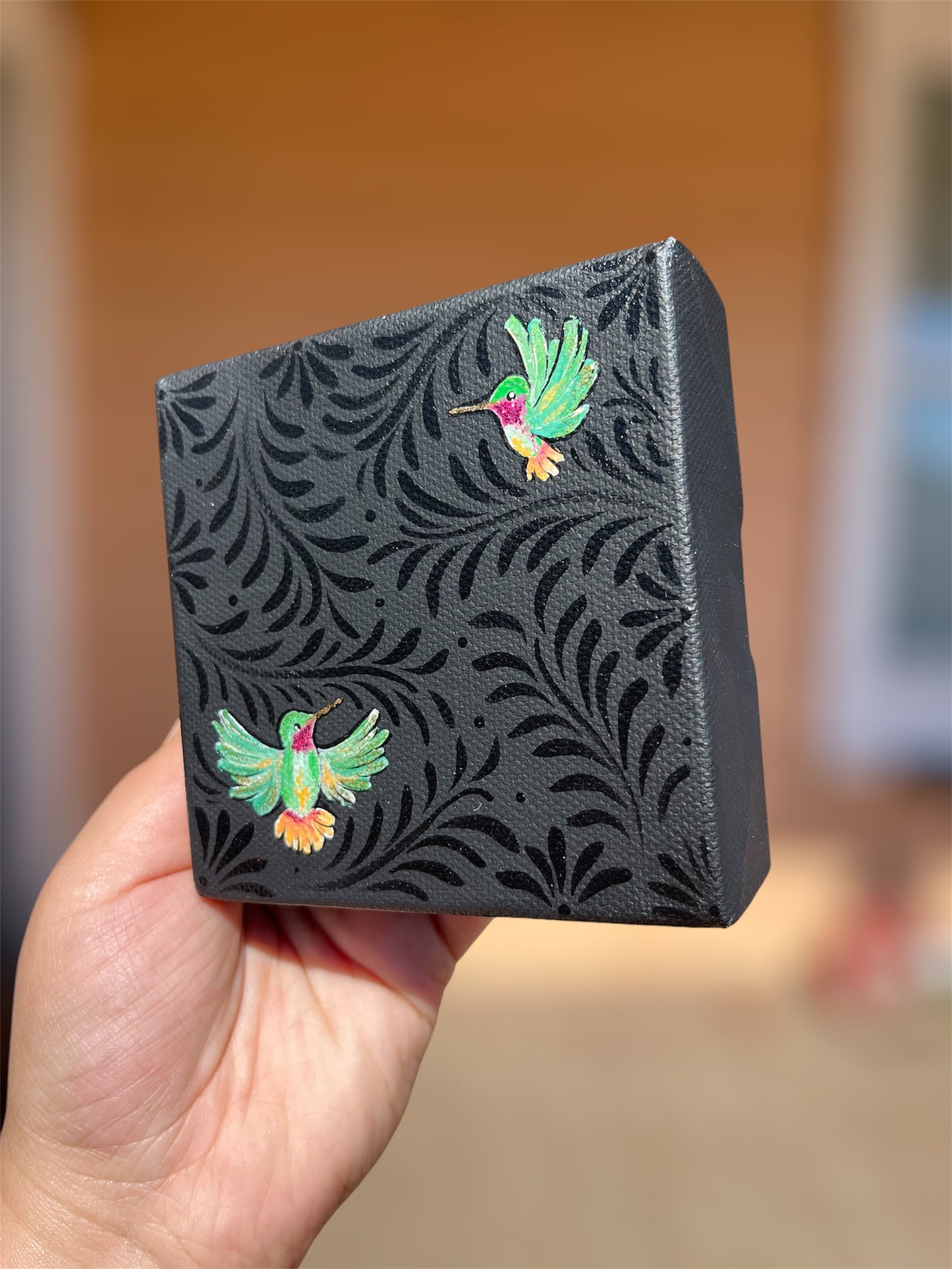 Pajaritos colibrí canvas