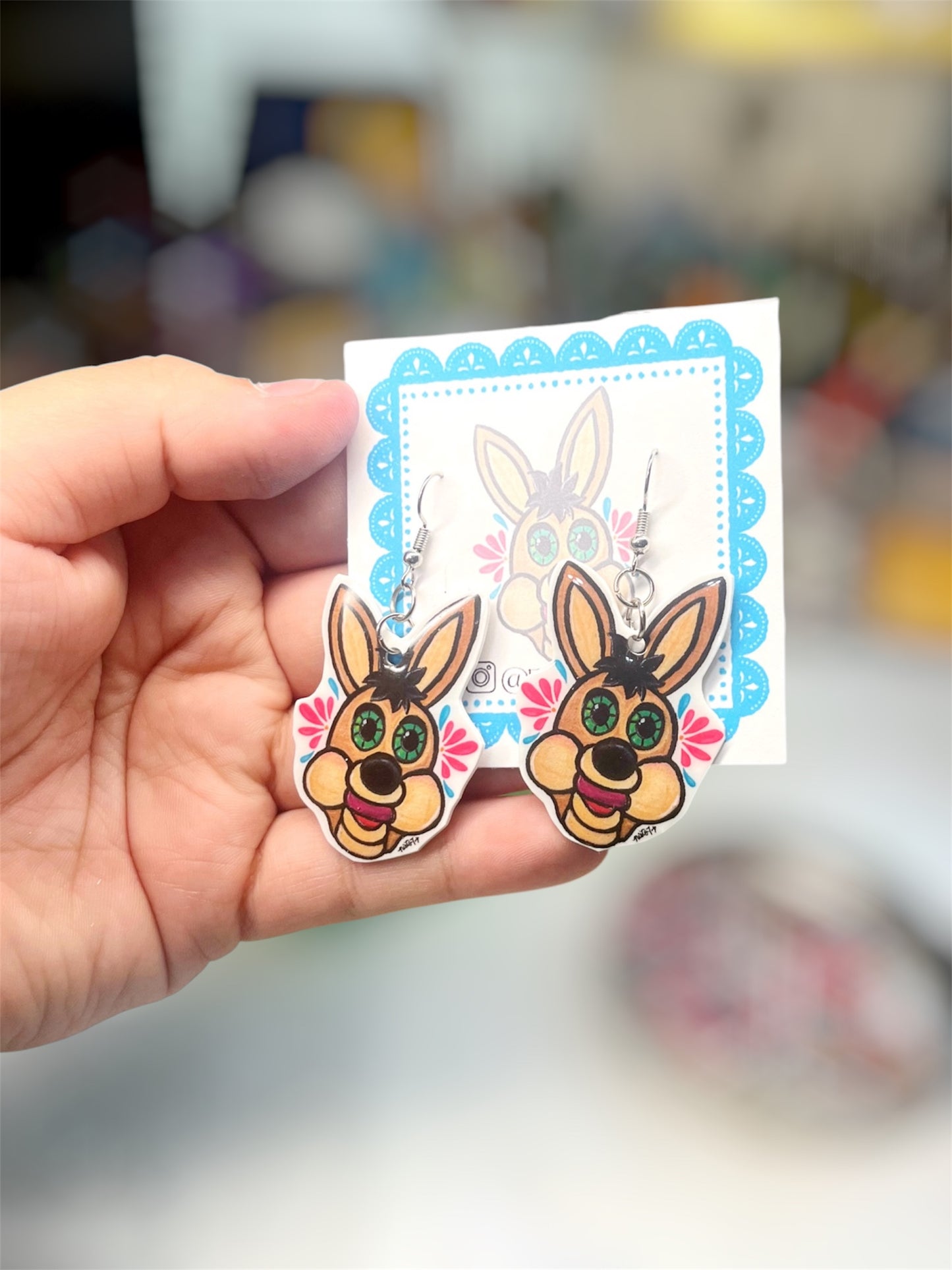 Coyote earrings