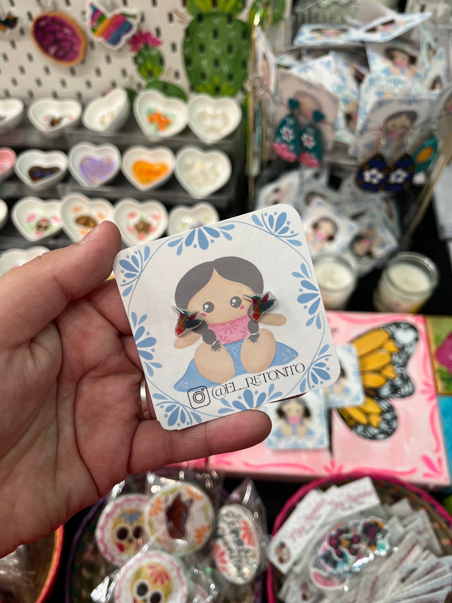 Colibri stud earrings