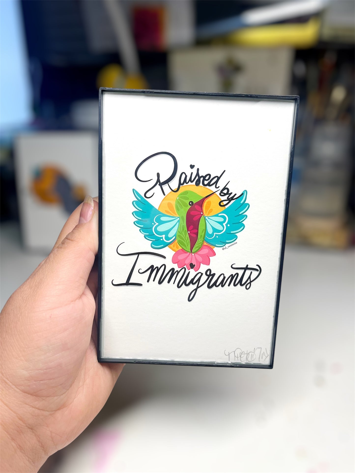 Raised by immigrants Art print