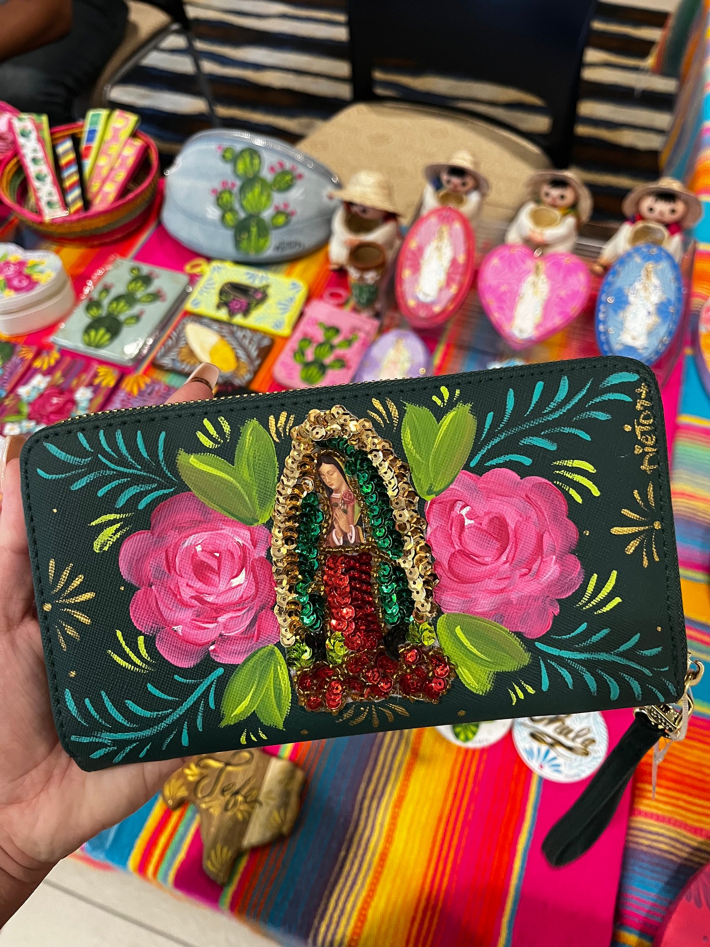 Virgencita wristlet wallet