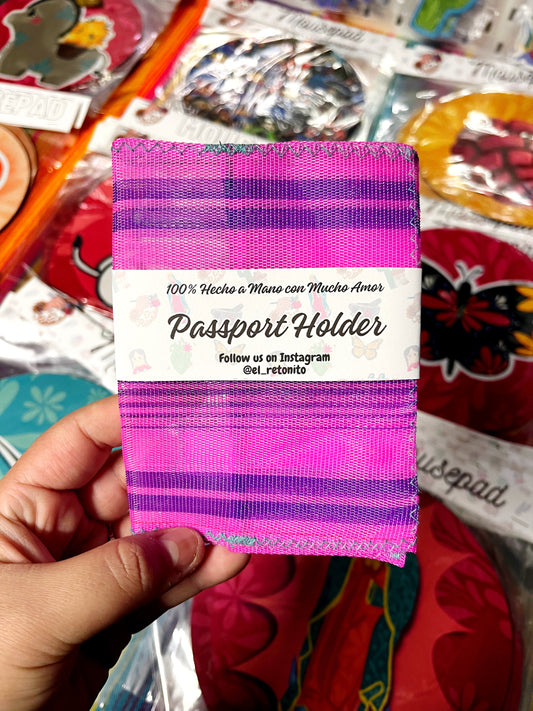 Neon Pink Passport Holder