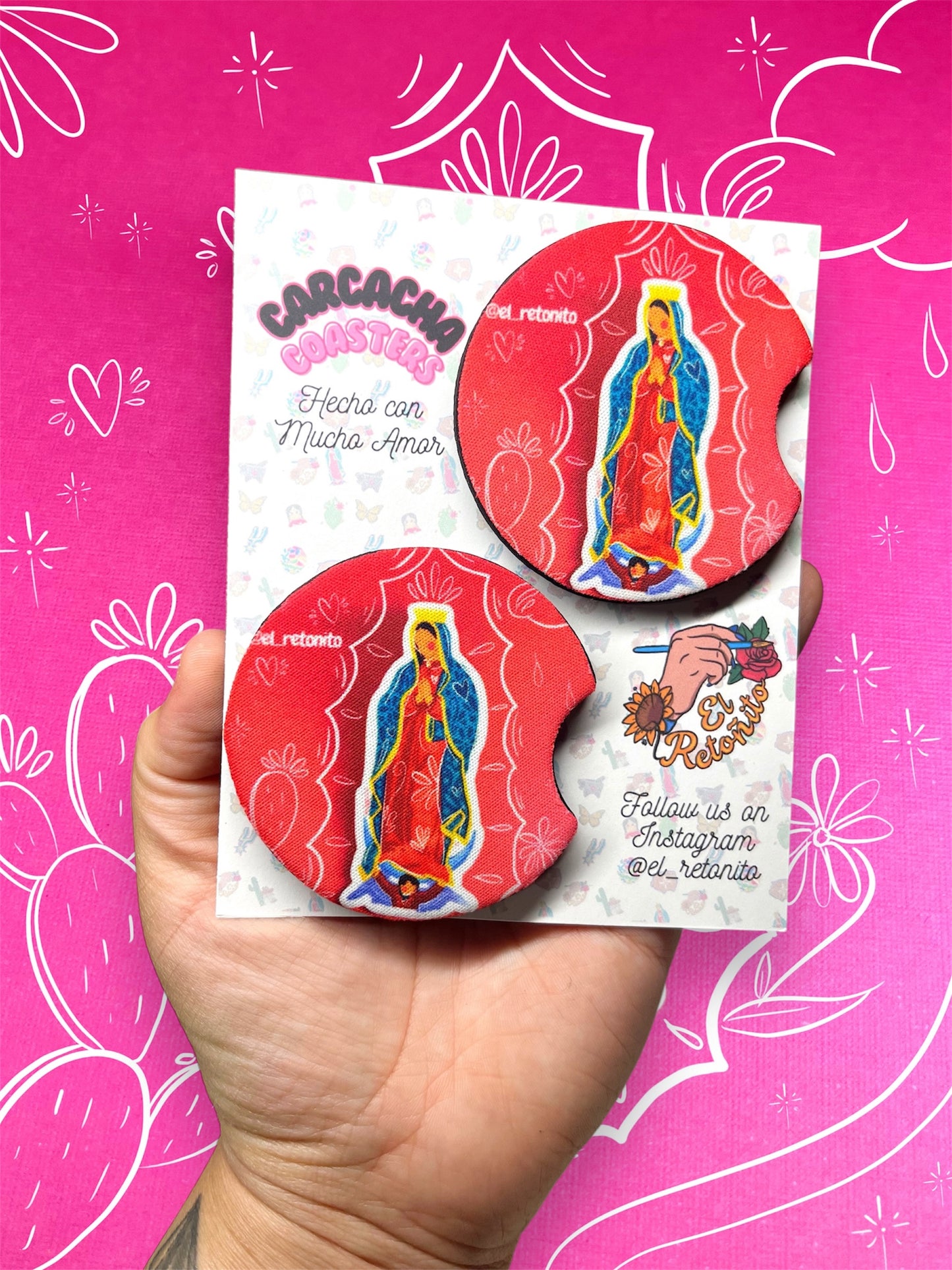 Virgencita Car Coasters