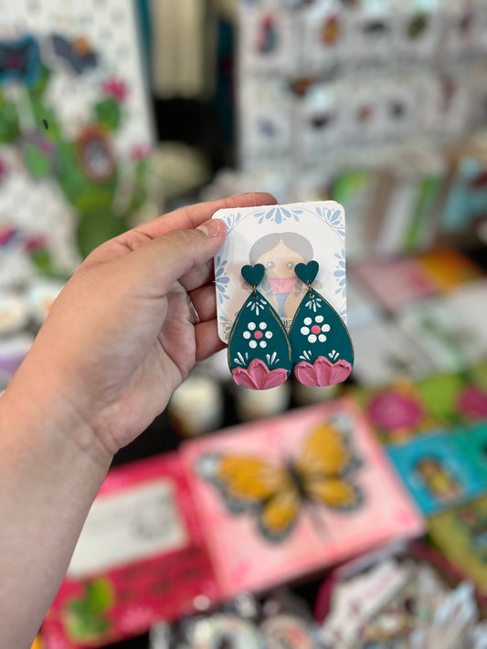 Flor Handpainted Earrings