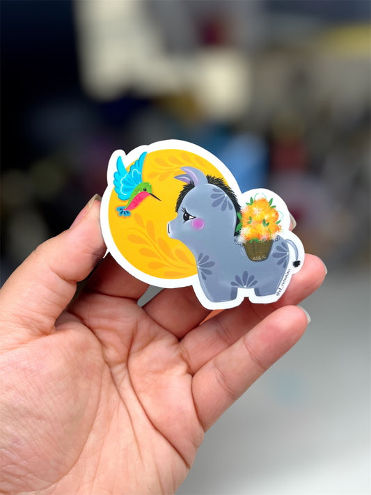 Colibri y burrito Sticker