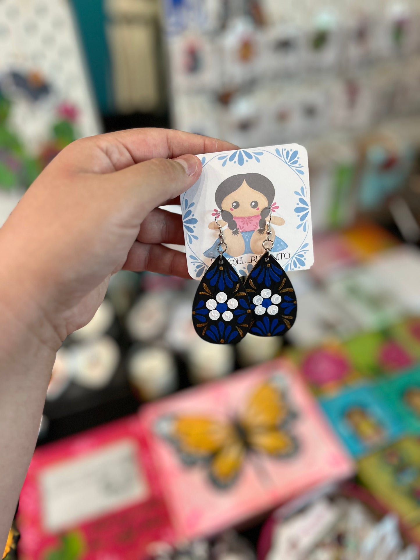 Flor Handpainted Earrings
