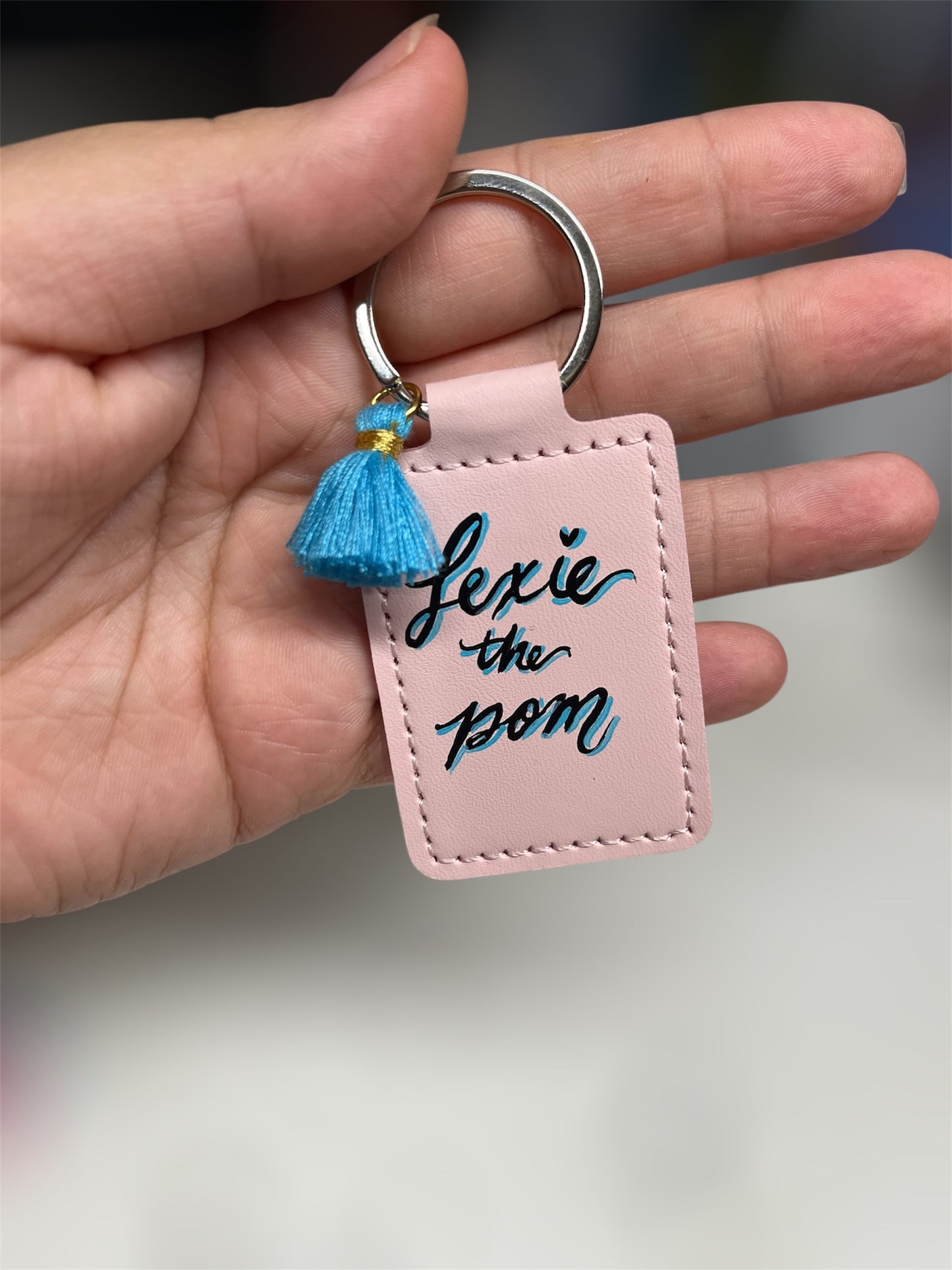 Custom Pet portrait keychain
