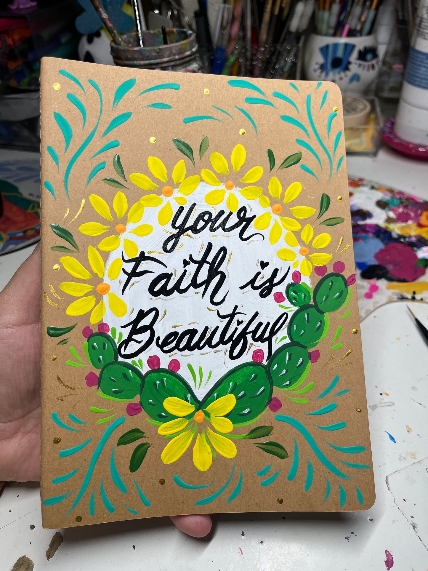 Handpainted Faith Notebook