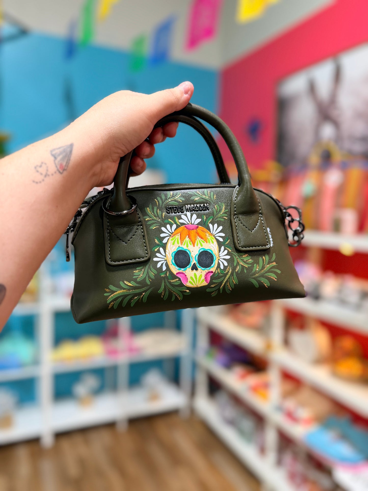 Calaverita green purse