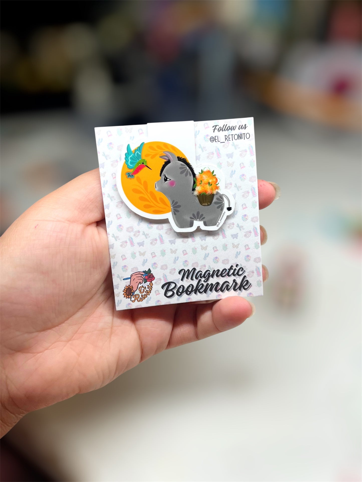 Colibri y burrito Magnetic Bookmark