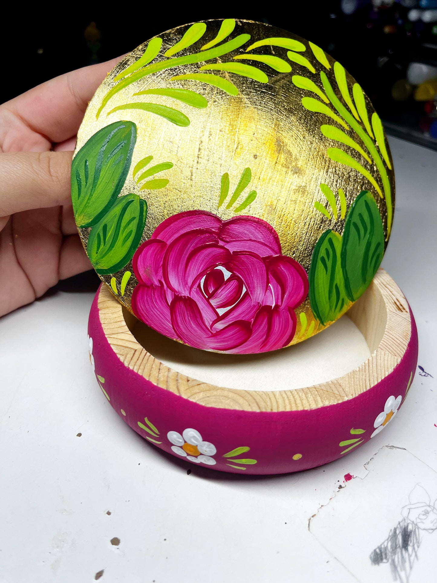 Gold Painted Jewelry box