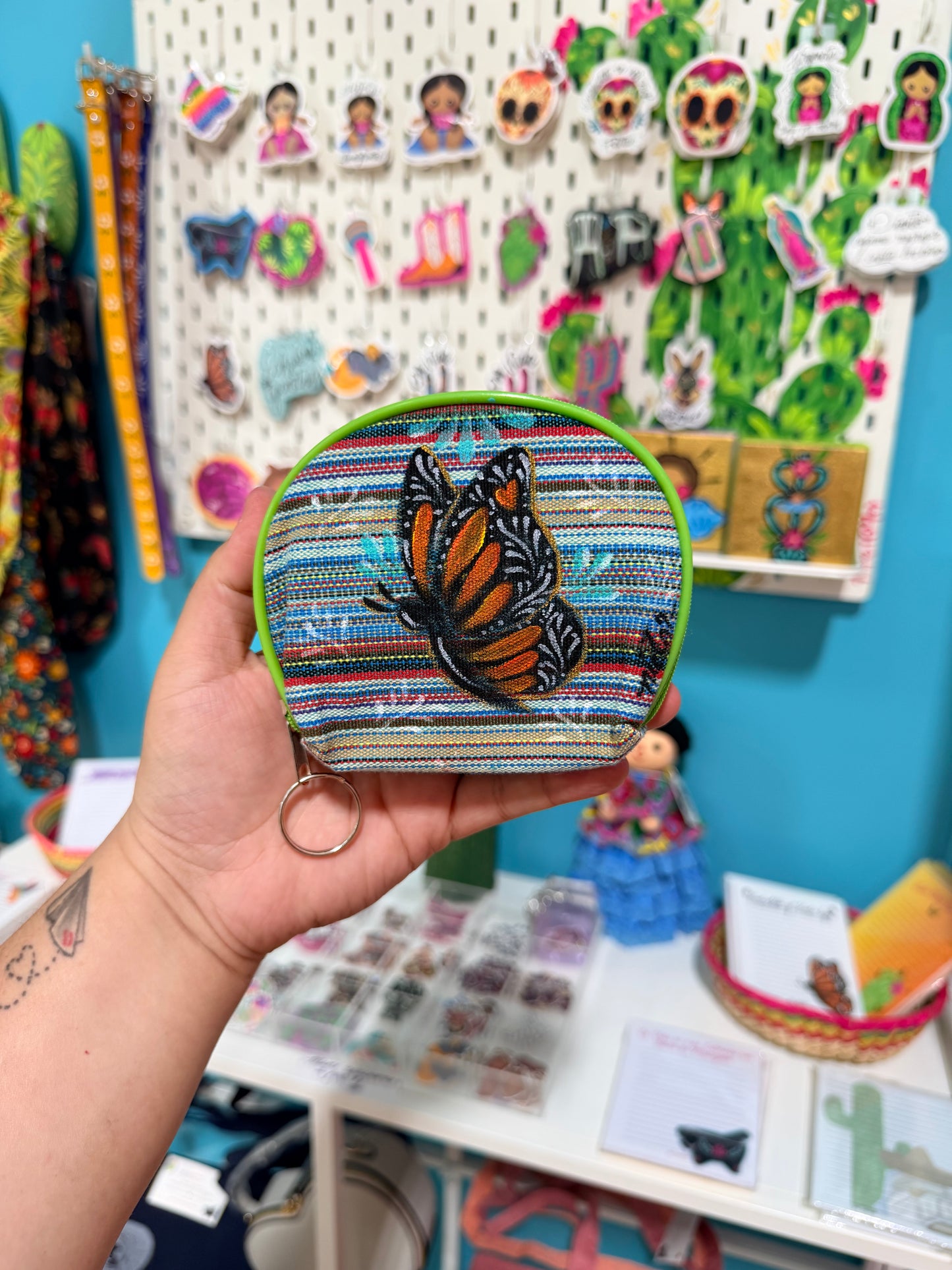 Monarca handpainted coin purse