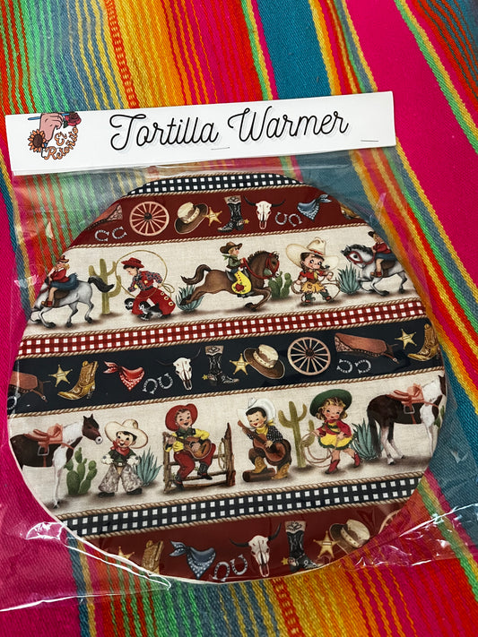 Tejanitos stripes tortilla warmer