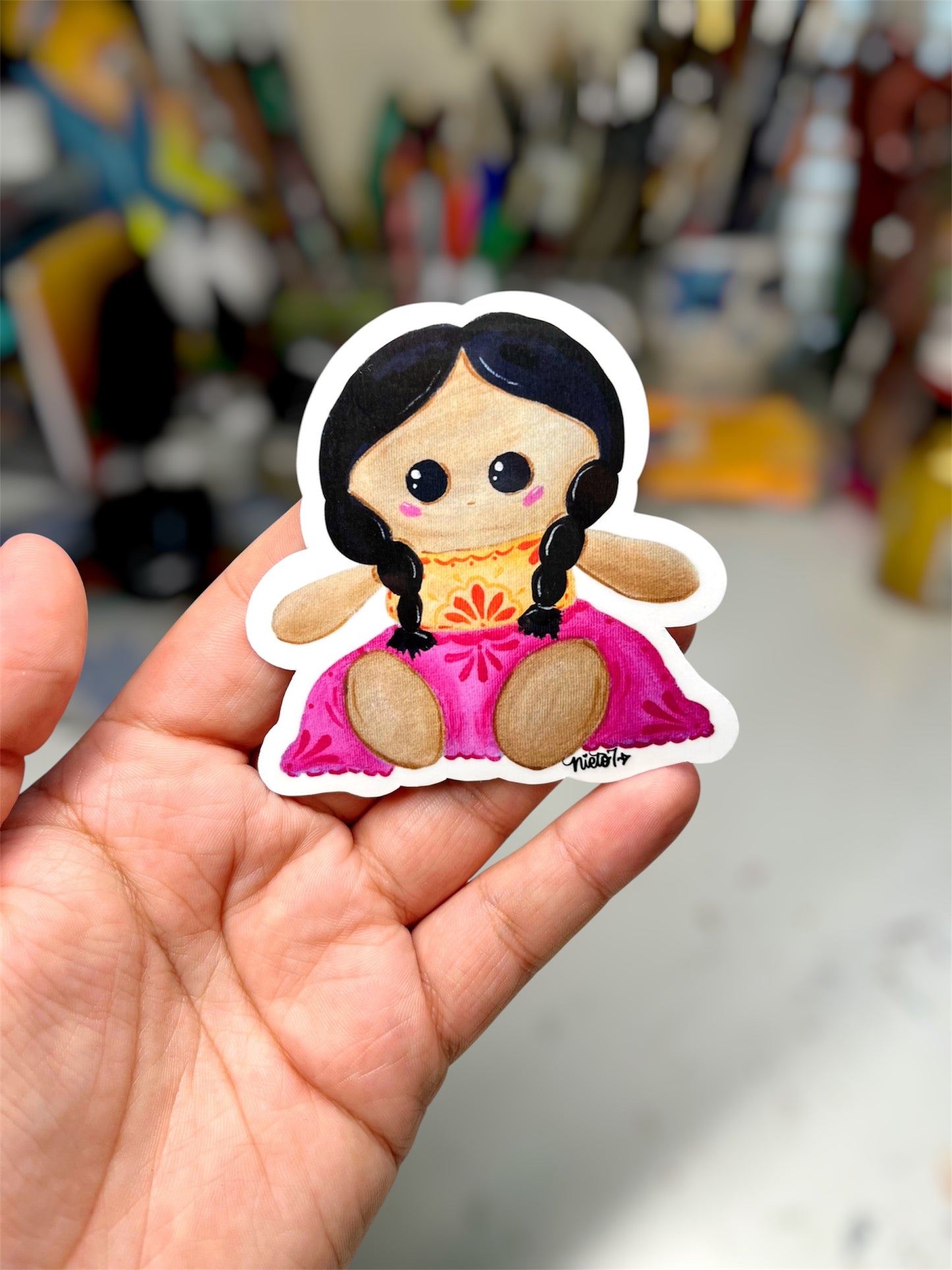 Muñequita rosita sticker