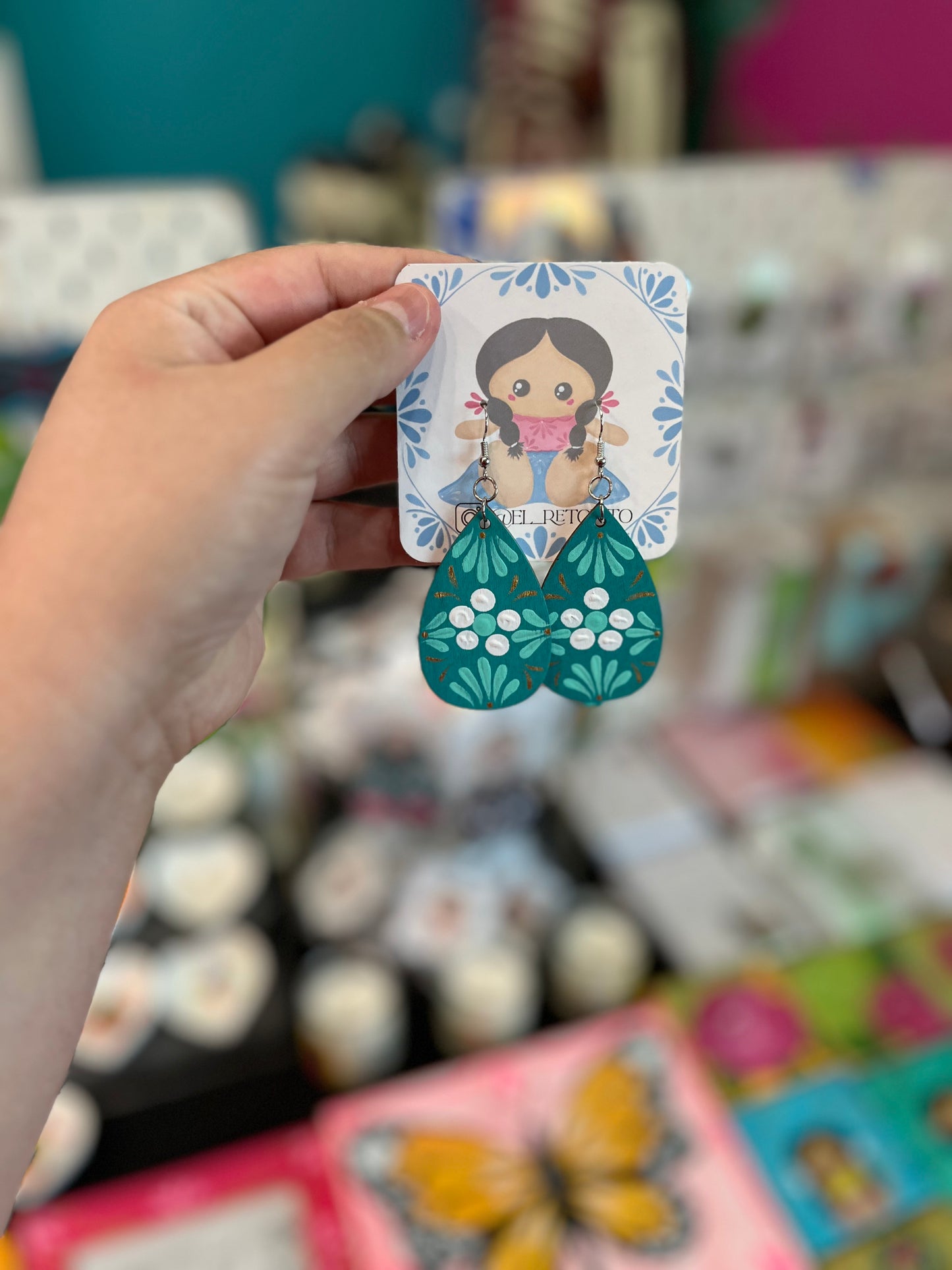 Flor Handpainted Earrings