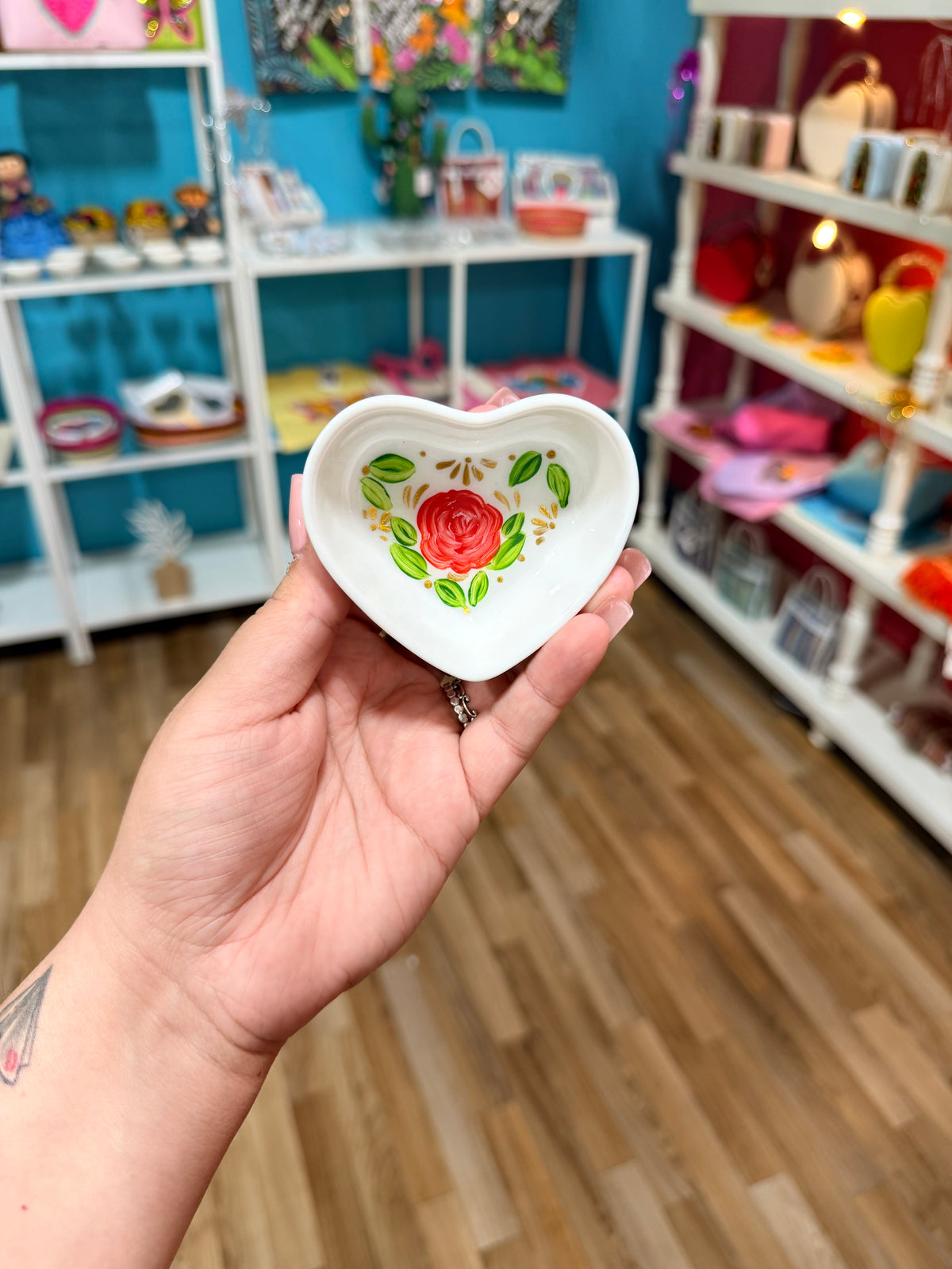 Handpainted trinket dish