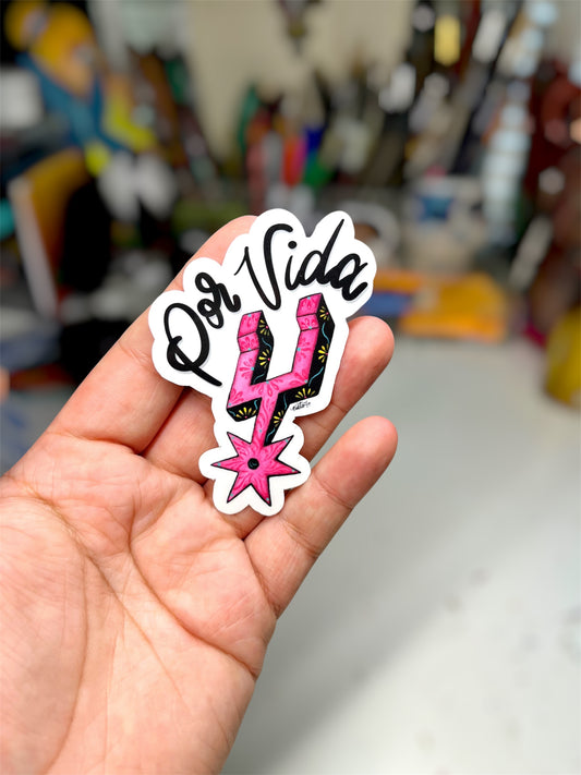 Spurs por vida- pink sticker