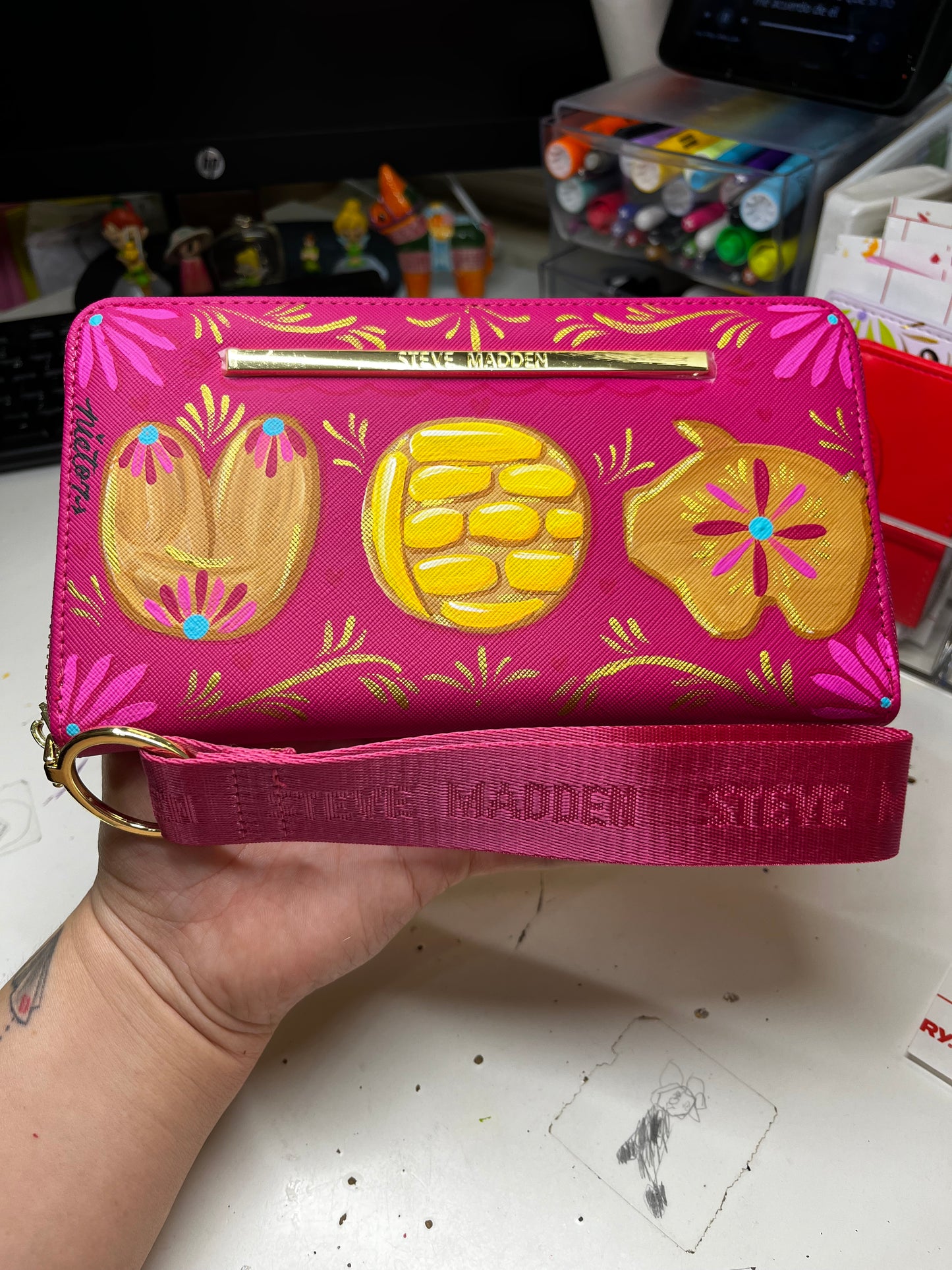 Pan Dulce wristlet wallet