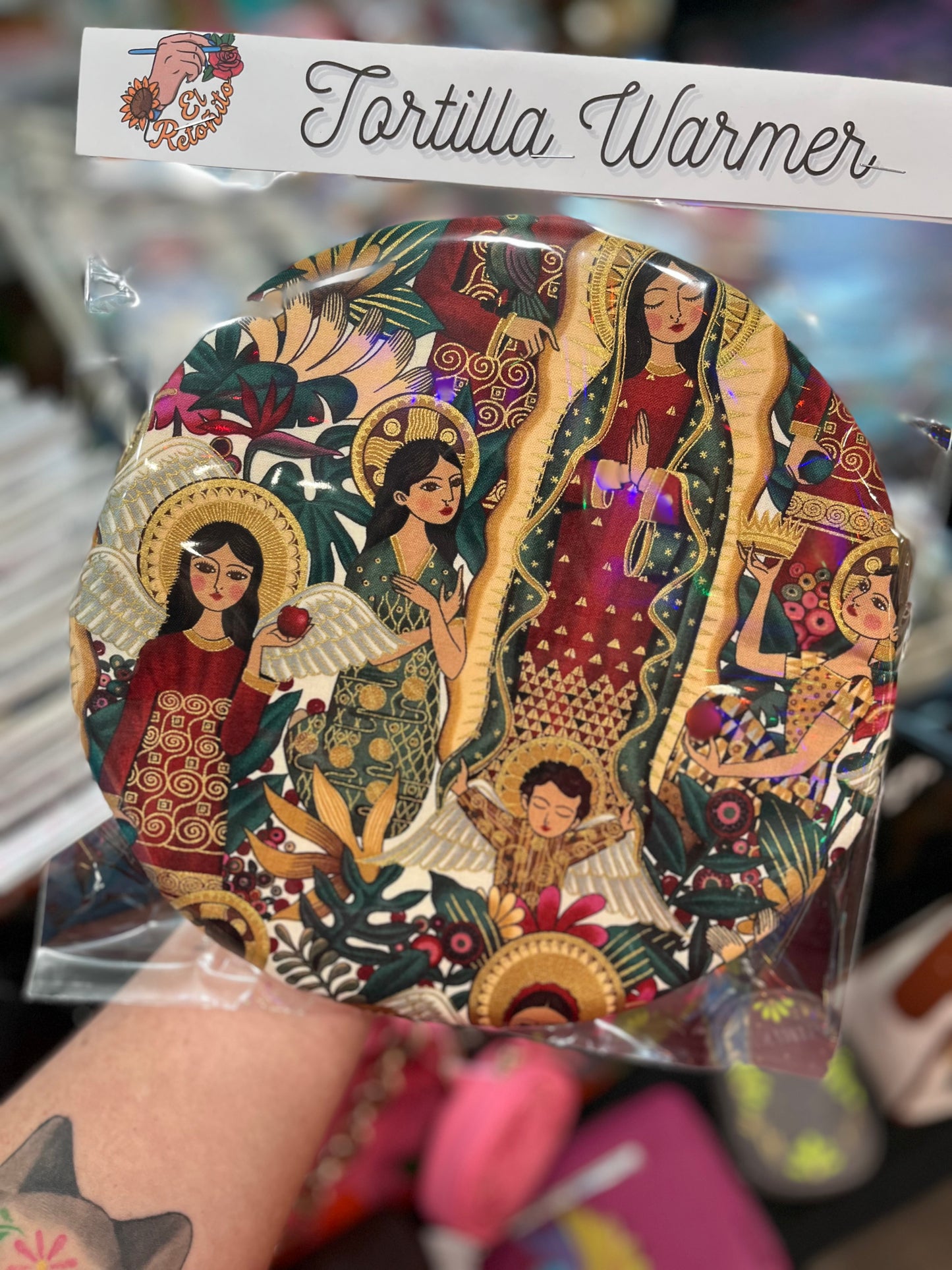 Guadalupe tortilla warmer