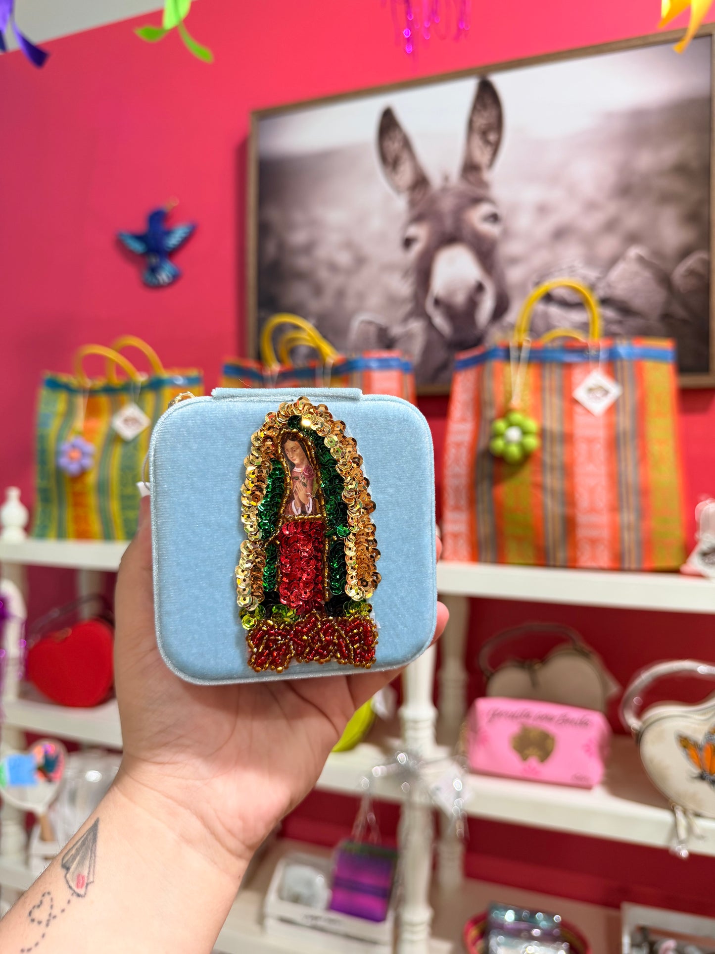 Virgencita Jewelry case Azulito