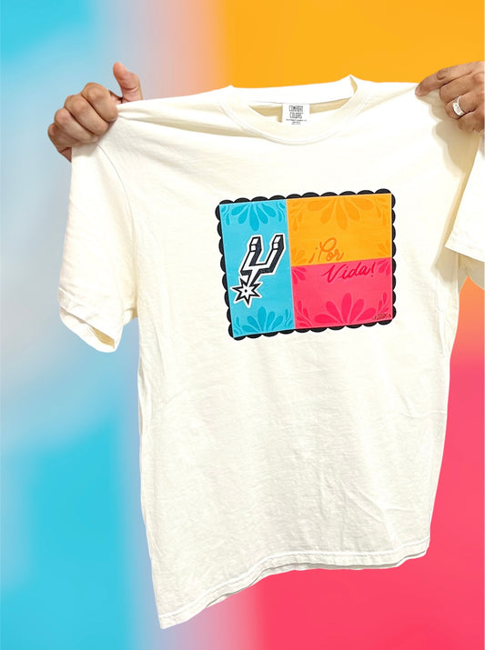 *Pre-order* Por Vida Flag Ivory Tshirt