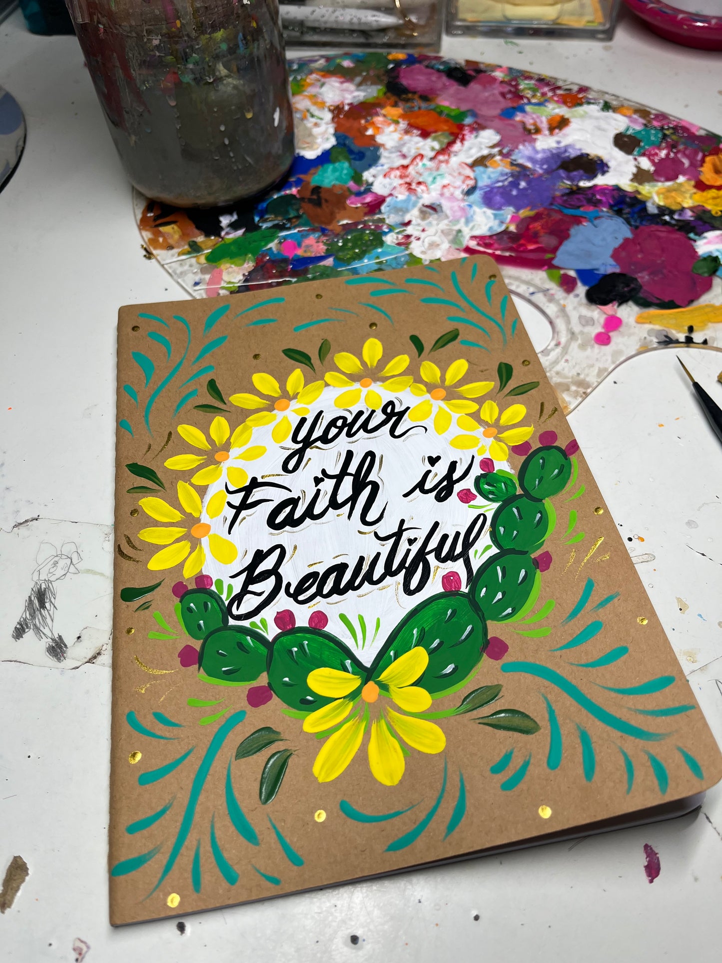 Handpainted Faith Notebook