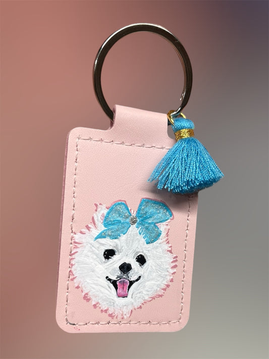 Custom Pet portrait keychain