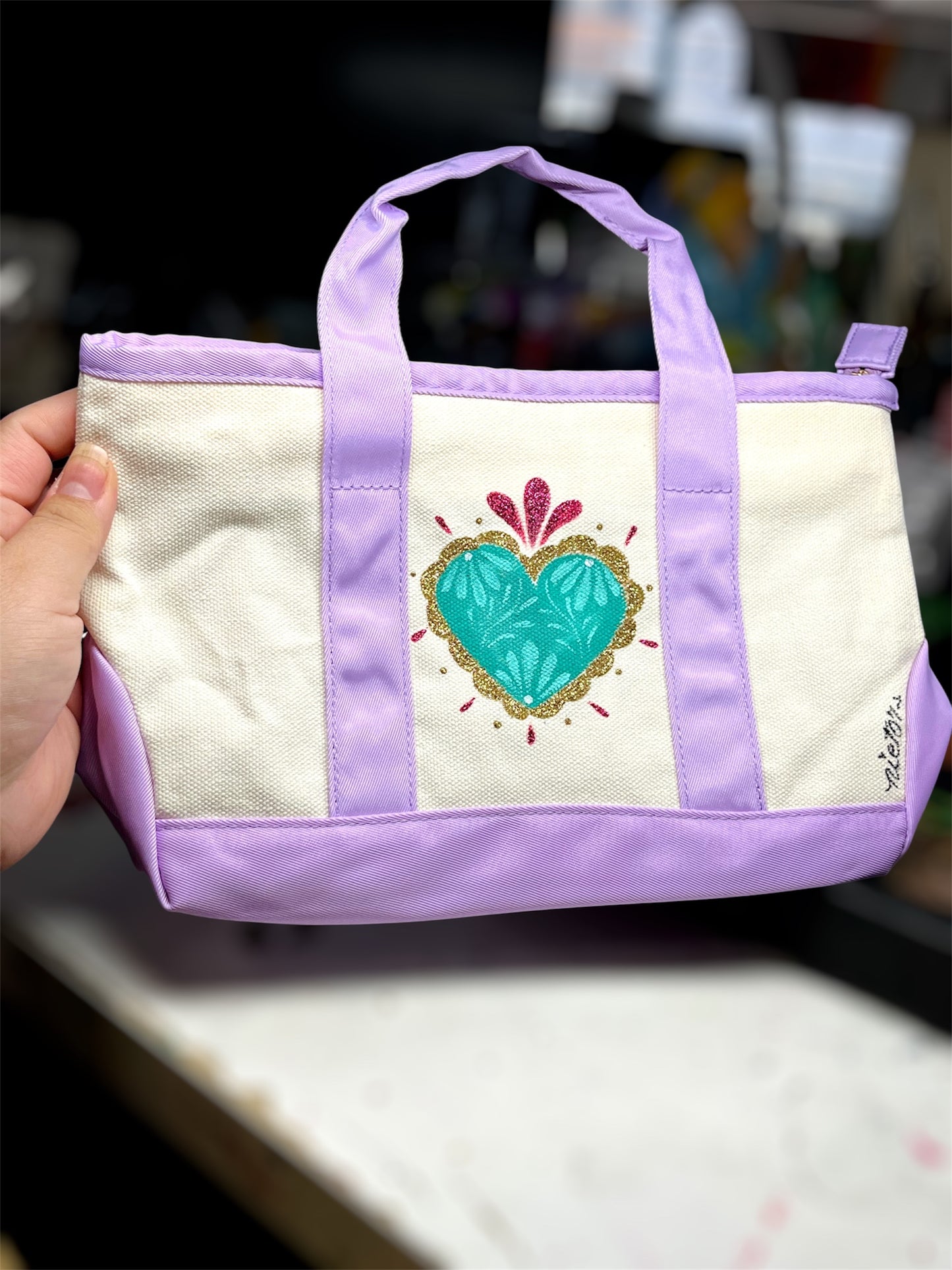 Corazoncito mini canvas tote