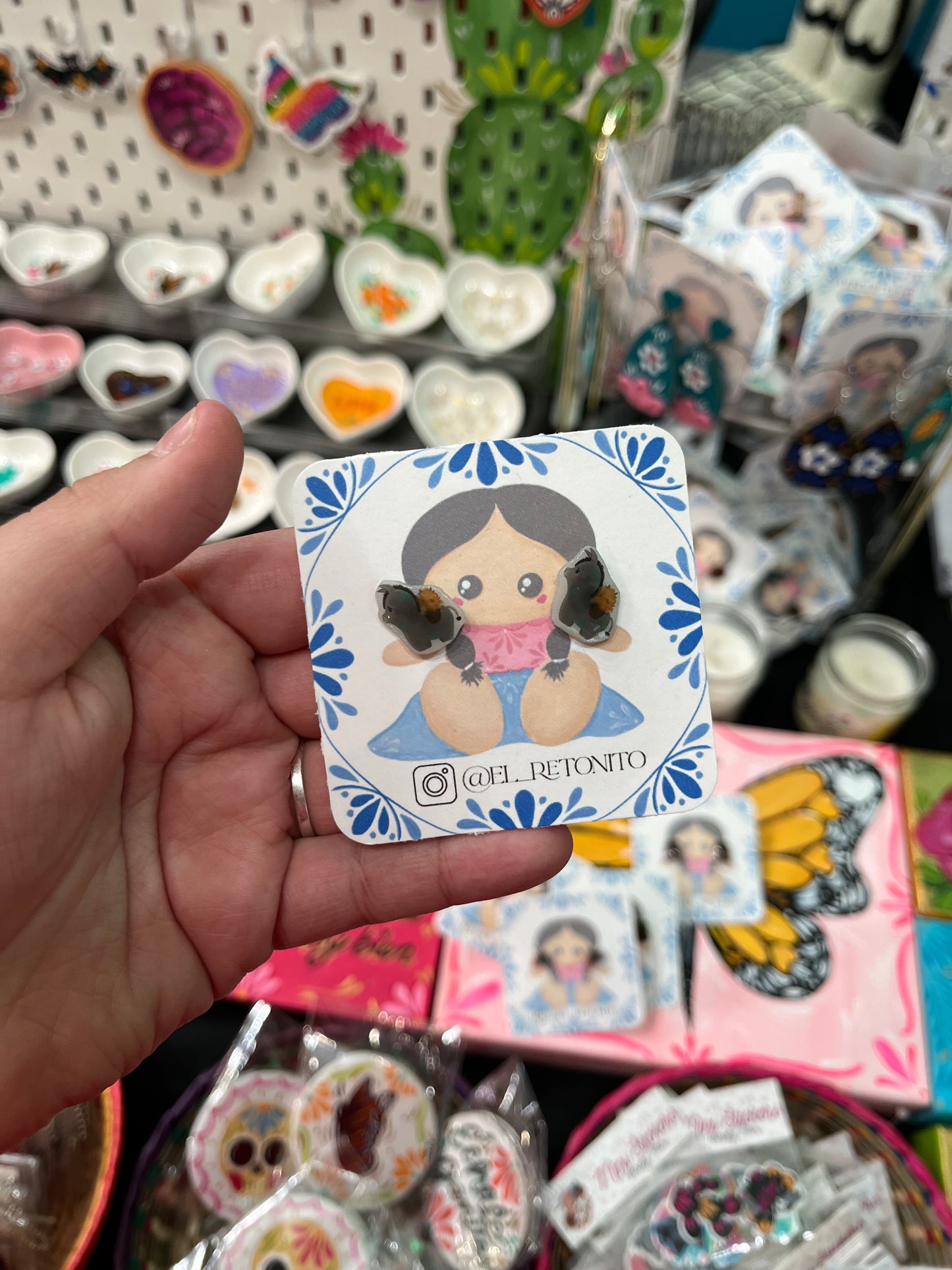 Burrito stud earrings