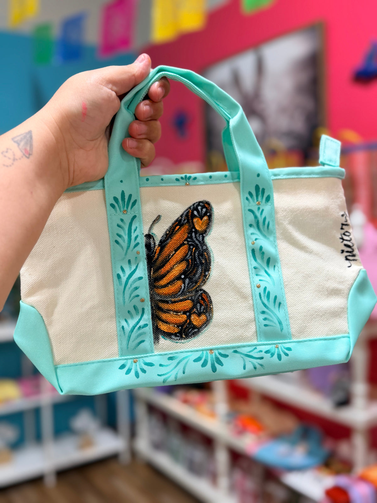 Monarca mini canvas tote